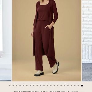 Elegant Brigitte Brianna Women's Pants , Cardigan and Tank Ensemble